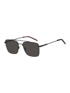 New Authentic Hugo Boss Men's Matte Black Square Metal Sunglasses